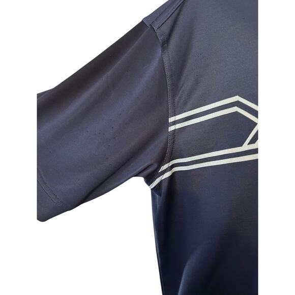 Callaway Mens Performance Polo Shirt Short Sleeve Navy Blue Size Large Polyester - Picture 1 of 6